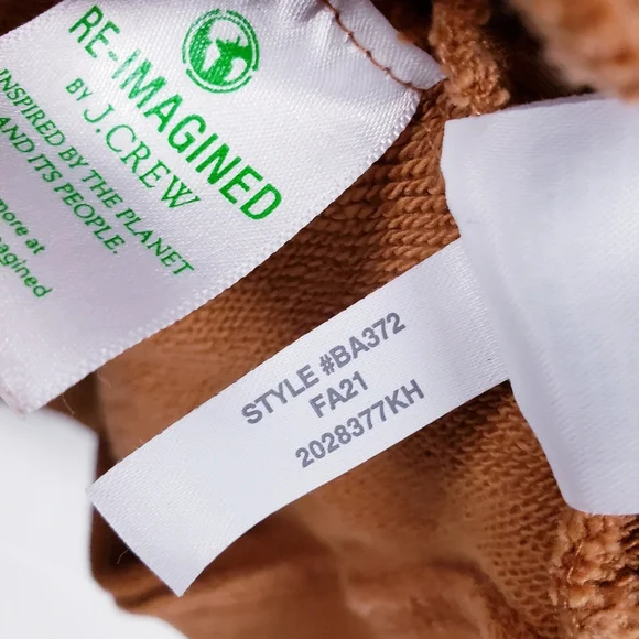 J.‎ Crew University Terry Half-Zip Cropped Sweatshirt Mock Neck Size XS Clay - Picture 9 of 10